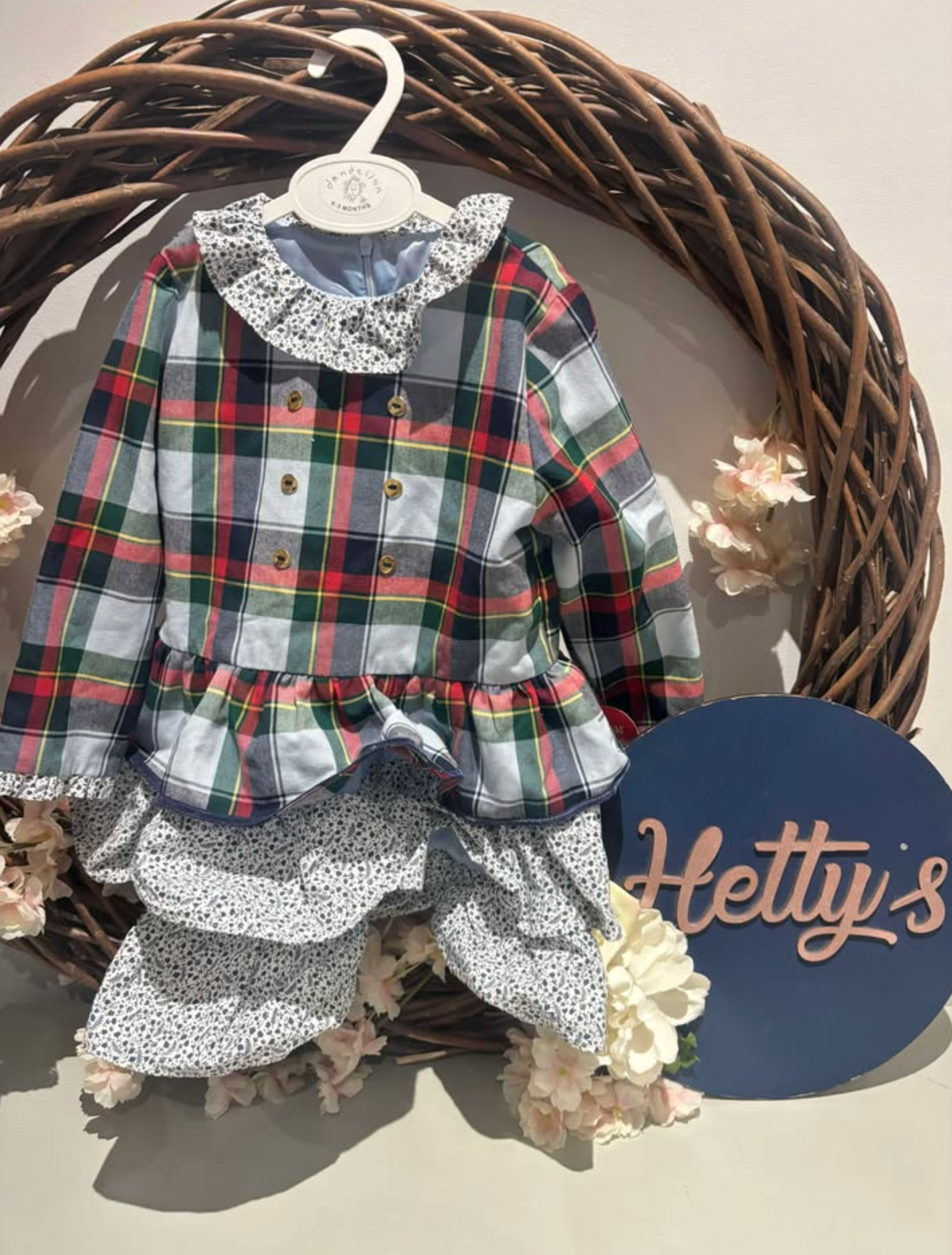 Checked Frilly Dress