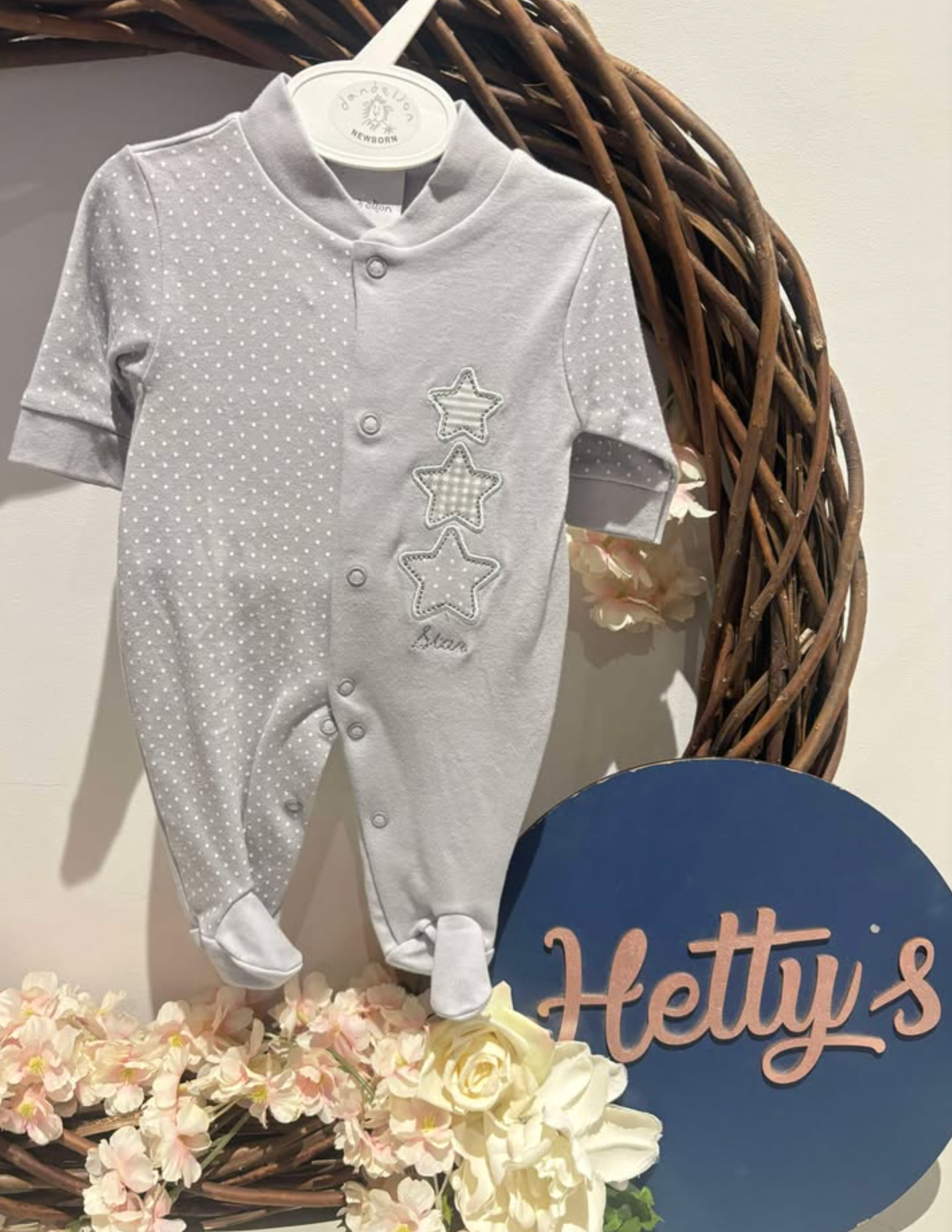 Grey Star Babygrow