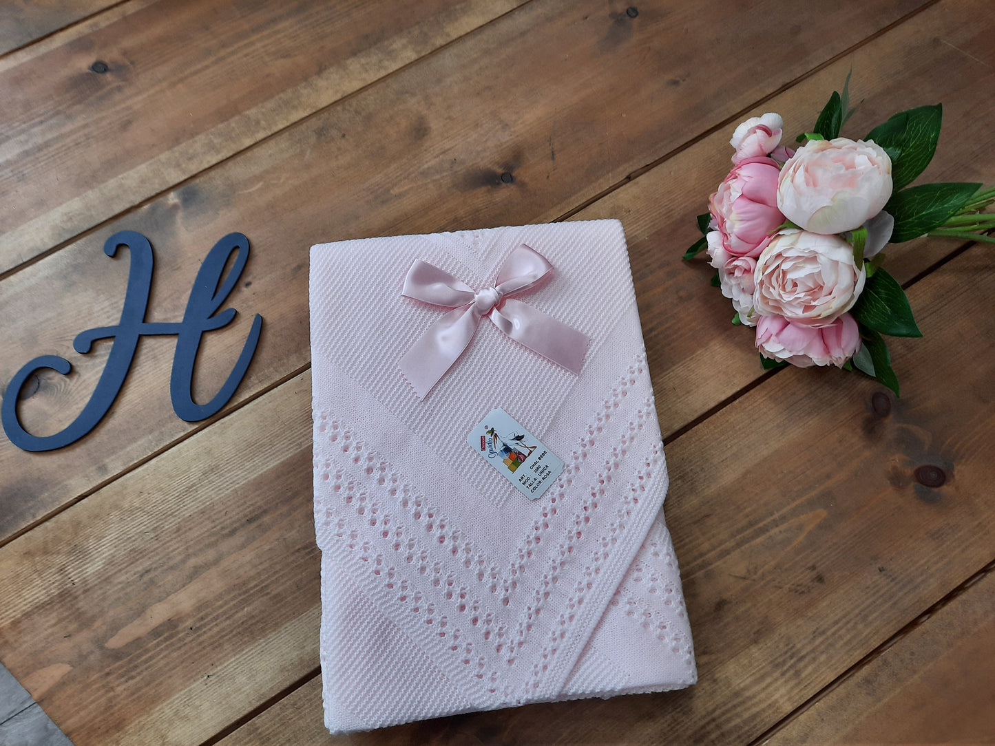Spanish Luxury Blanket with Large Bow - Hetty's Baby Boutique