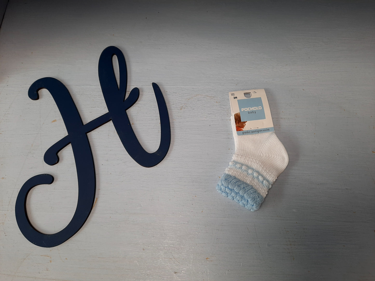 Socks per pair White with Blue - Hetty's Baby Boutique