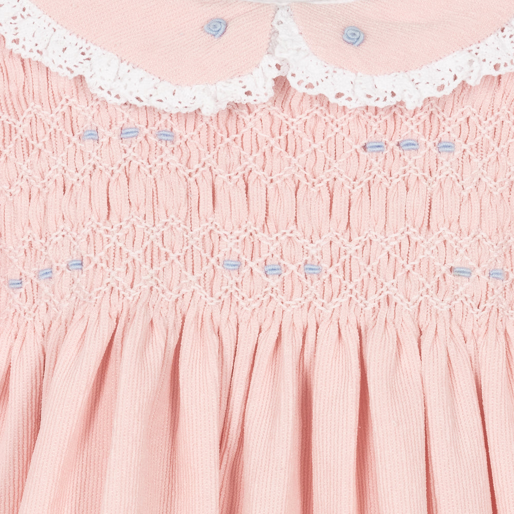 Beau Kid Corduroy Pink Smock Dress