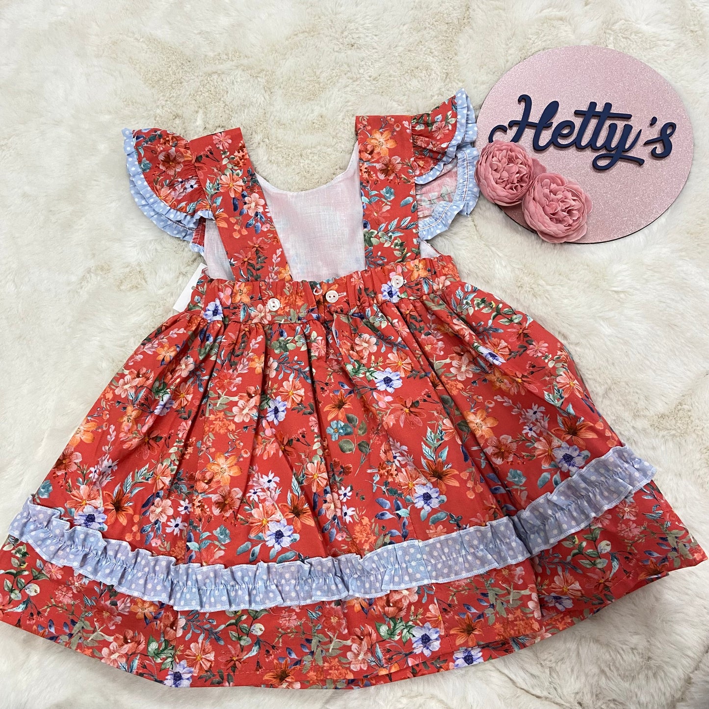 6Y ONLY Flower Dress With Bow