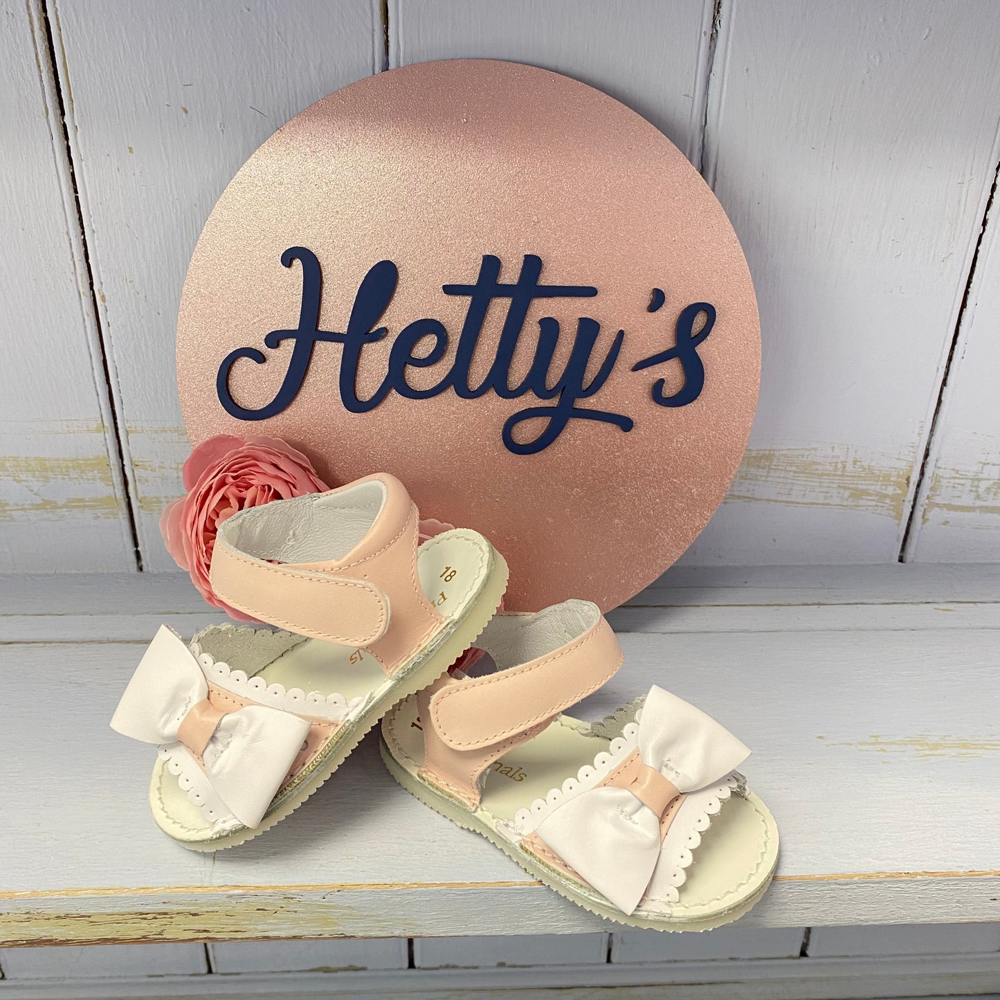 Pretty Originals Pink & White Sandals