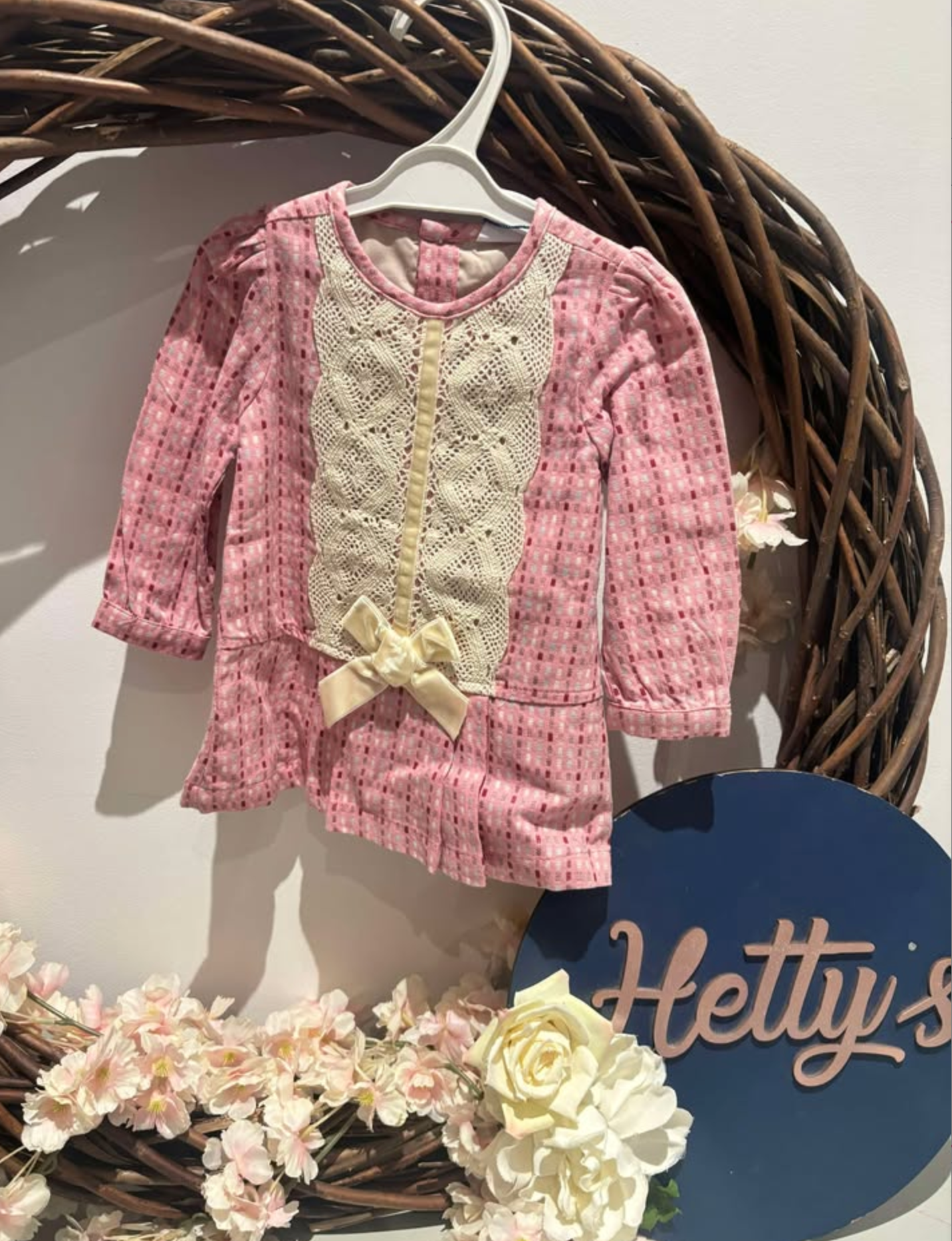 Dusky Pink Patterrn Dress