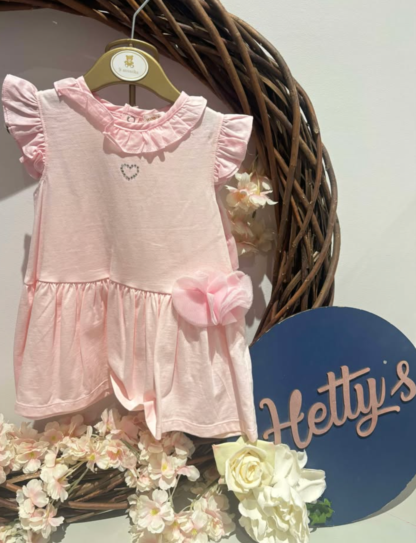 Mintini Pink Two Piece with Diamond Heart