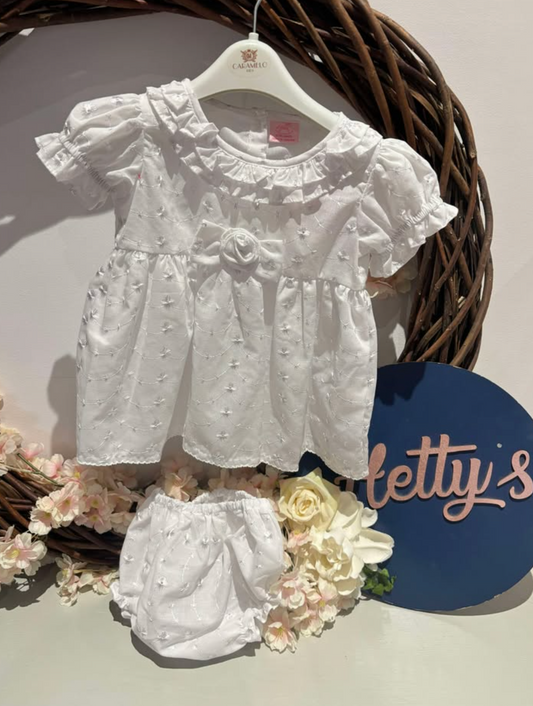 Ivory Frilly Dress & Pants