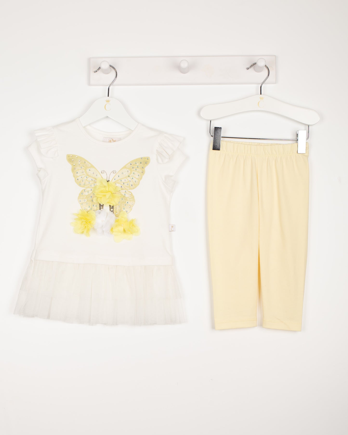 Caramelo Lemon Butterfly Leggings Set
