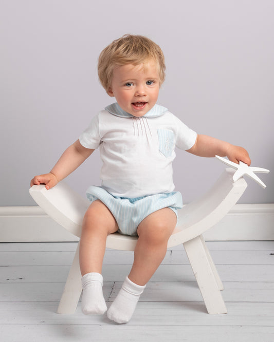 Caramelo Sky Blue Anchor Pocket Jam Pant Set