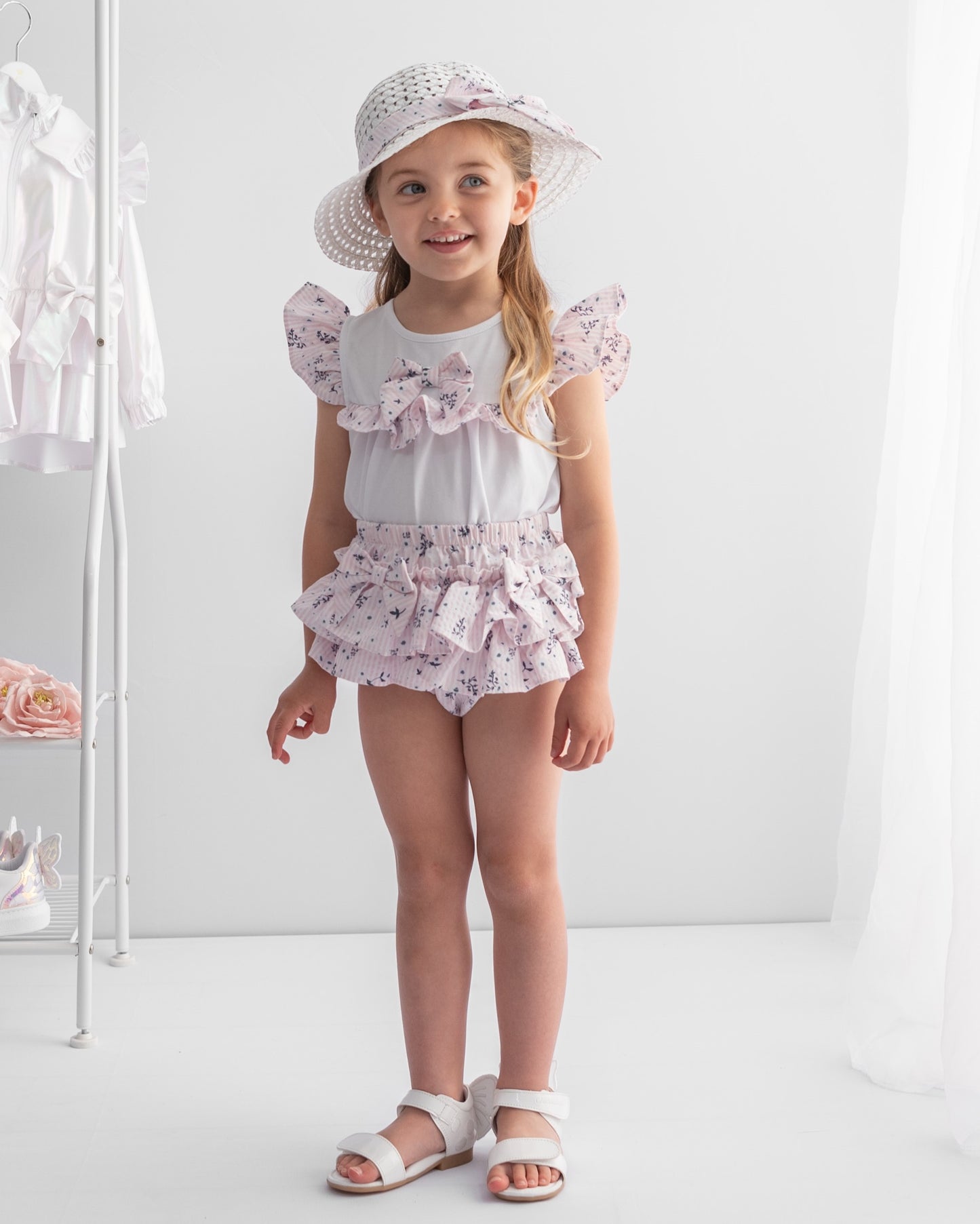 Caramelo Pink Floral Jam Pant and Blouse Set