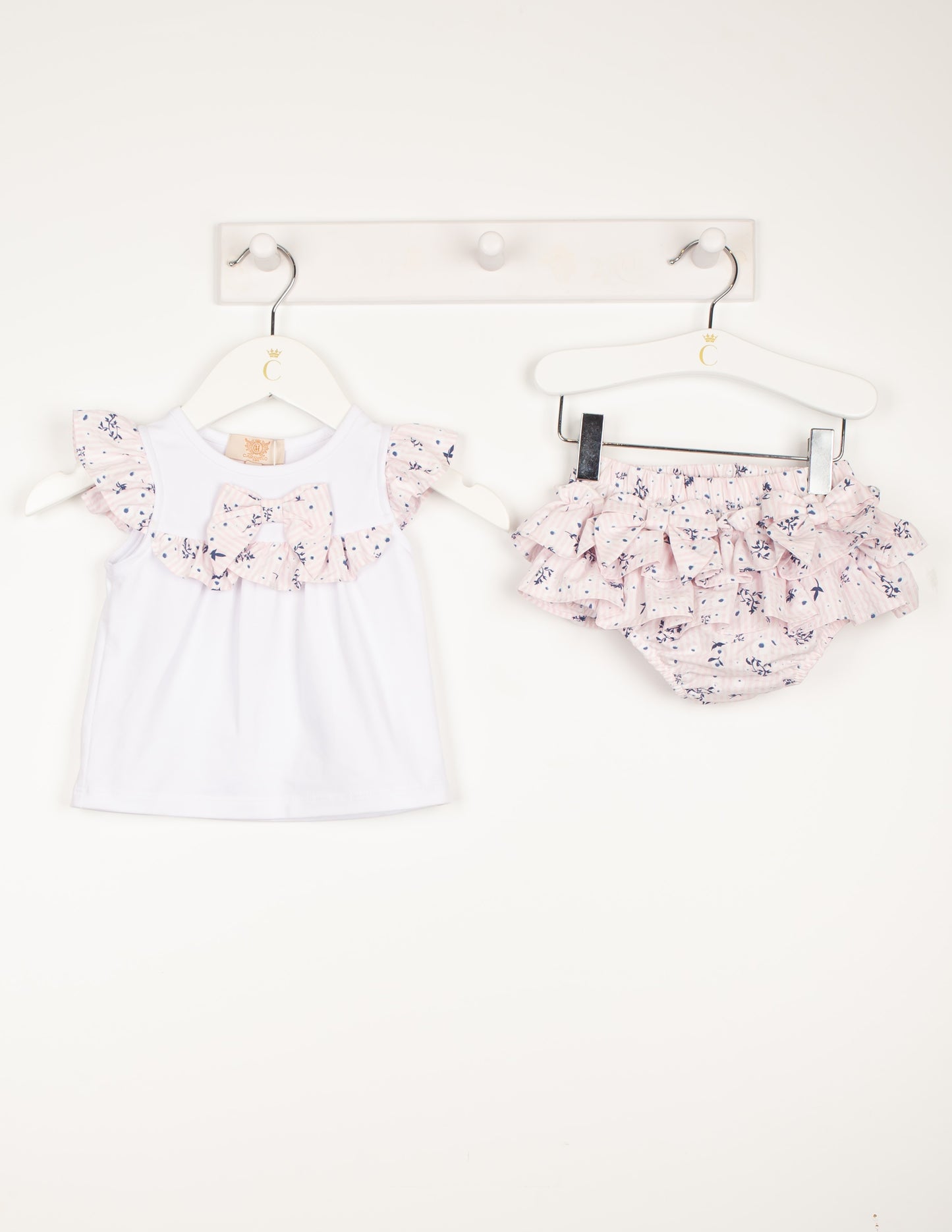 Caramelo Pink Floral Jam Pant and Blouse Set