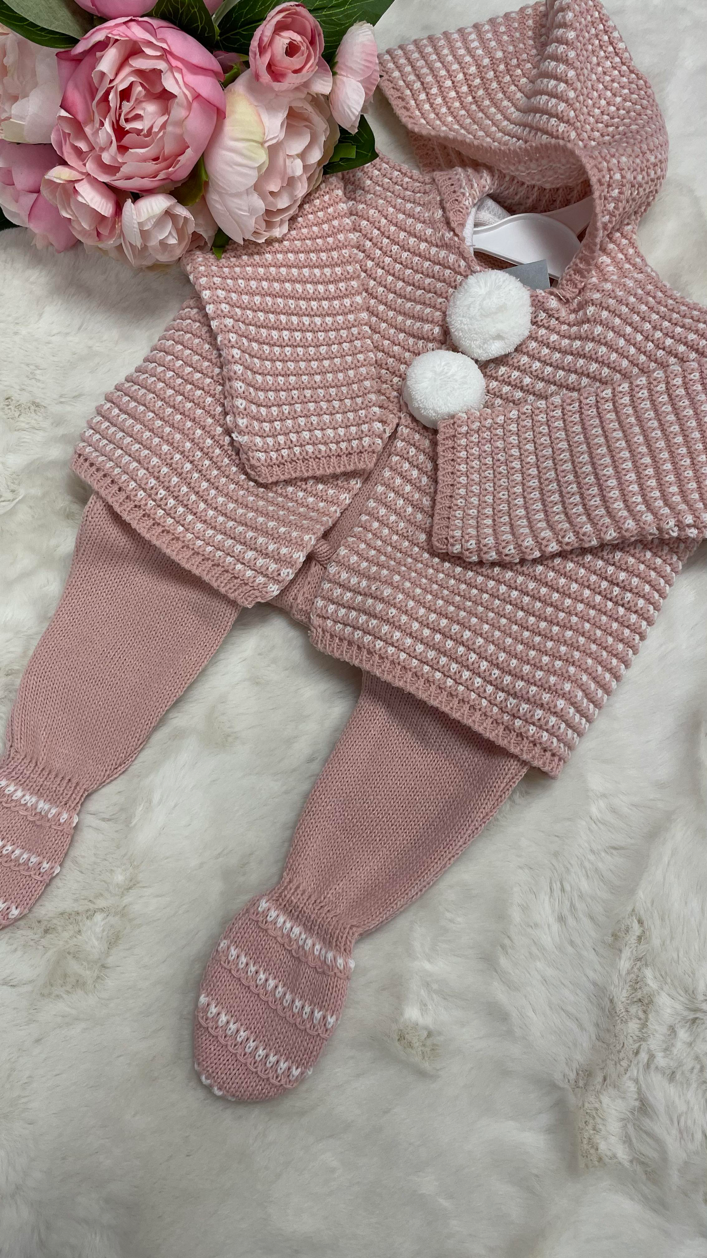 Patterned Knitted Pram Suit