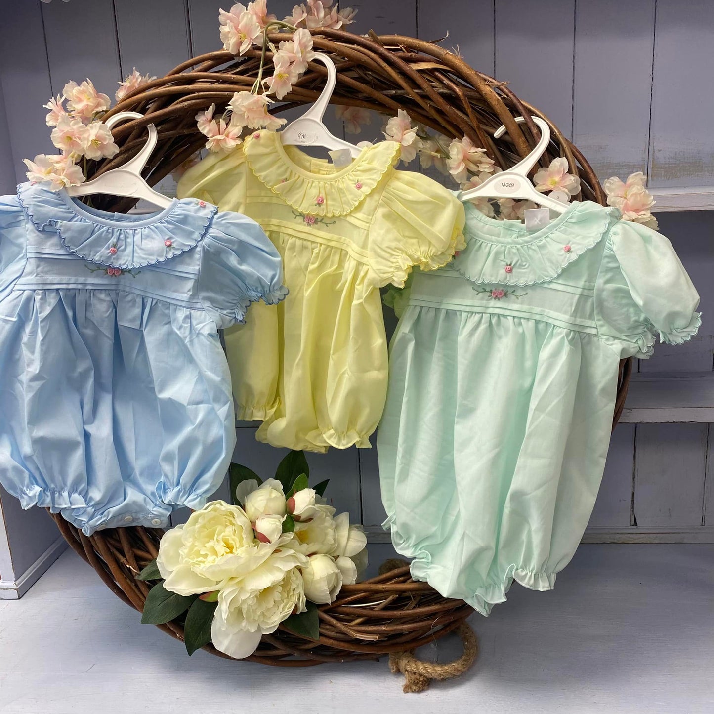Blossom Rose Bud Collar Romper