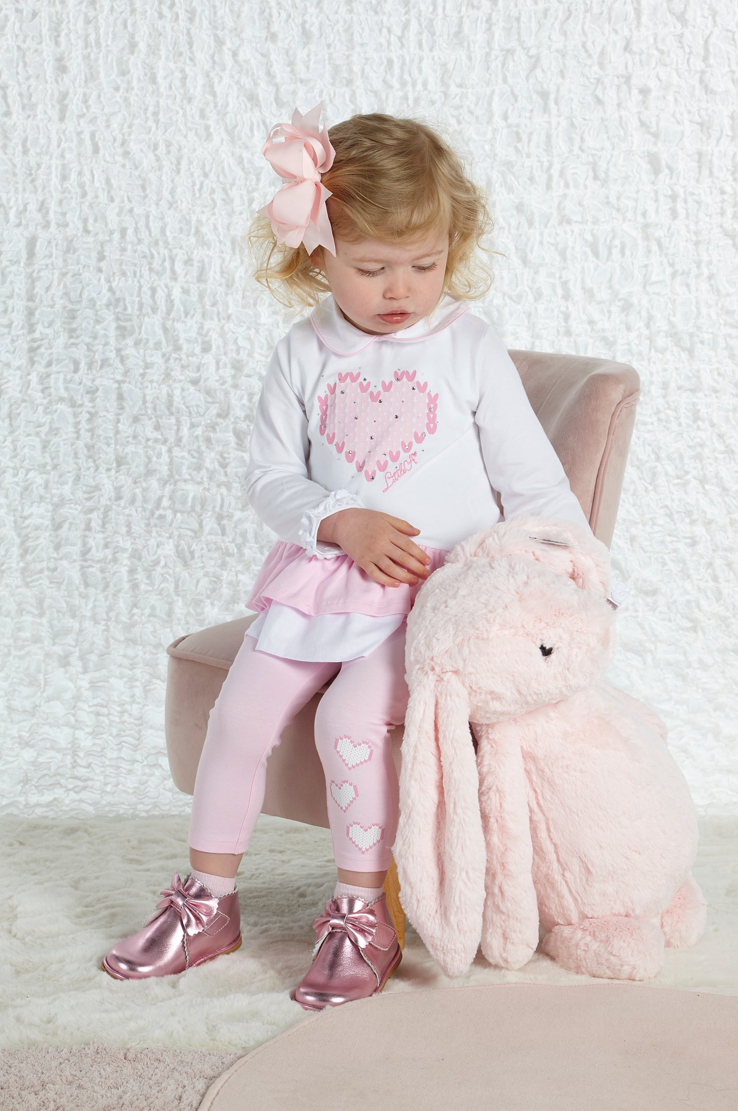 Little A Adeline Peplum Heart Leggings Set