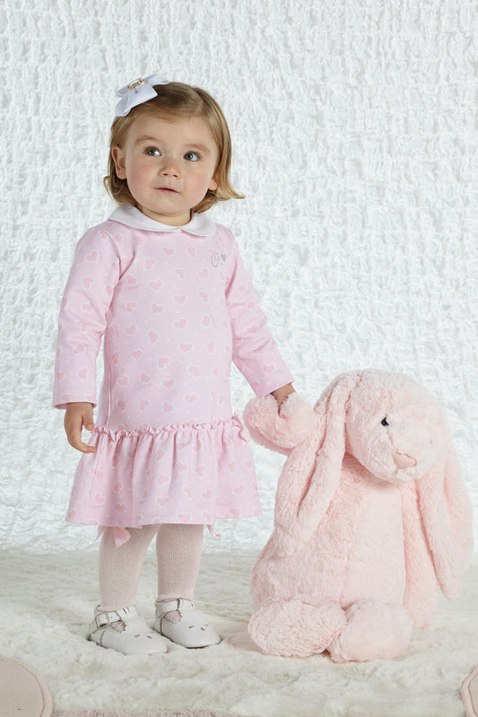 Little A Augustina Pink Hearts Dress
