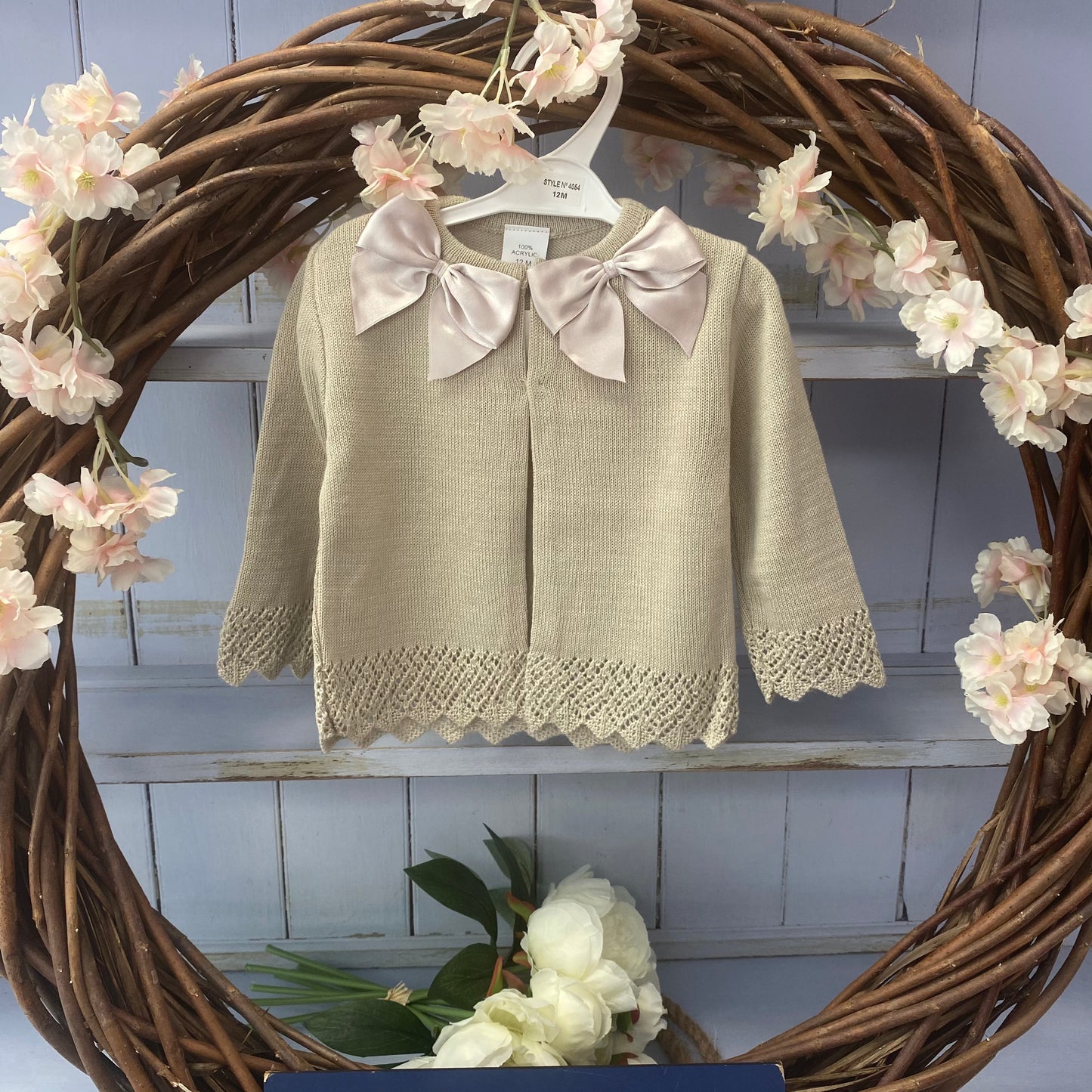 Various Colours - 'Grace' Double Bow Knitted Cardigan
