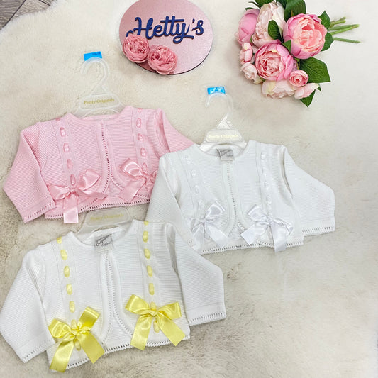 Pretty Originals Double Bow Ribbon Cardigan