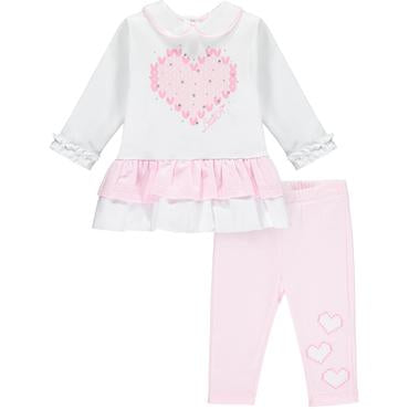 Little A Adeline Peplum Heart Leggings Set