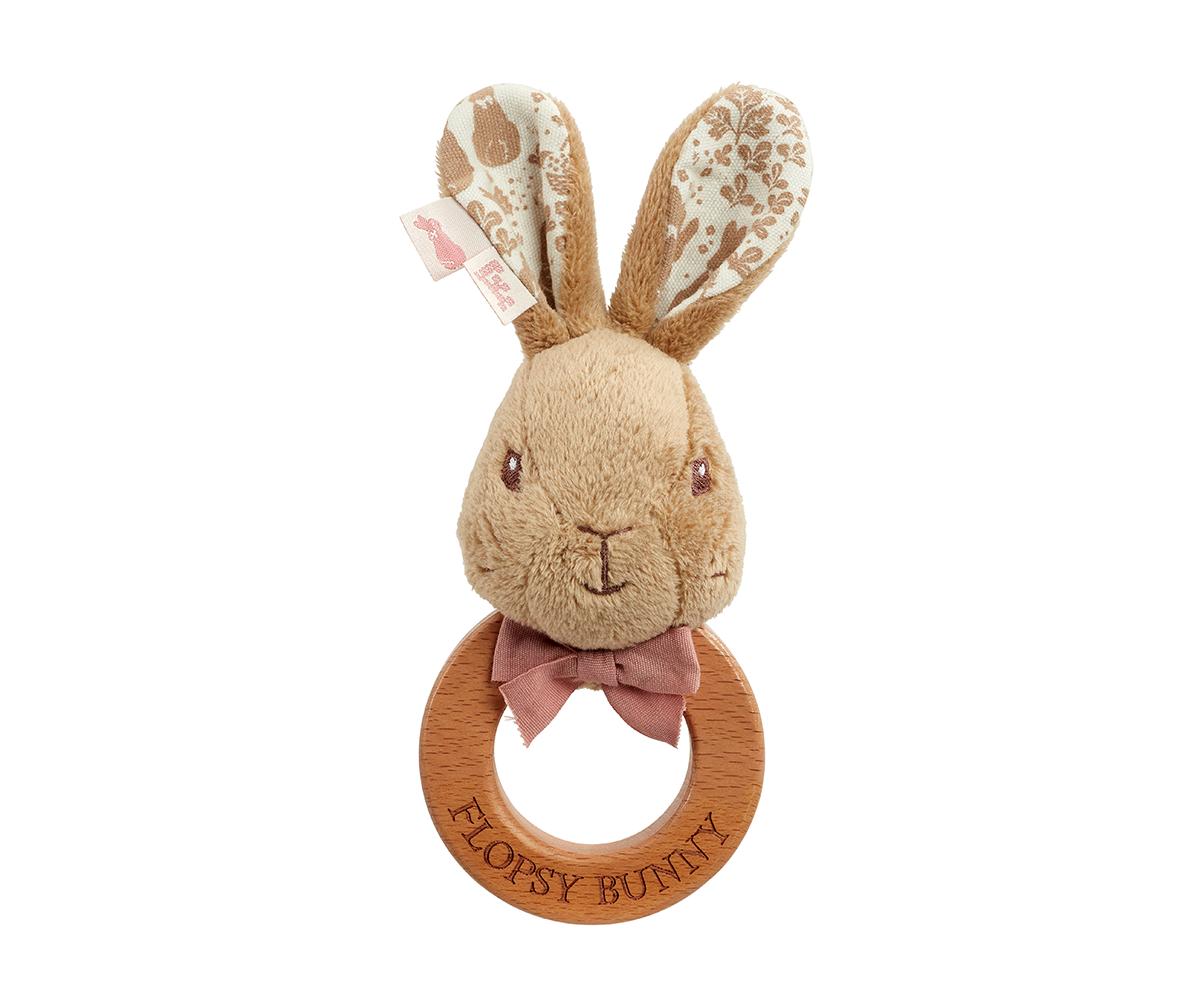 Luxury Peter & Flopsy Bunny Ring Rattle - Hetty's Baby Boutique