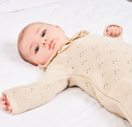 Dandelion Ruffle Collar Knitted All in one