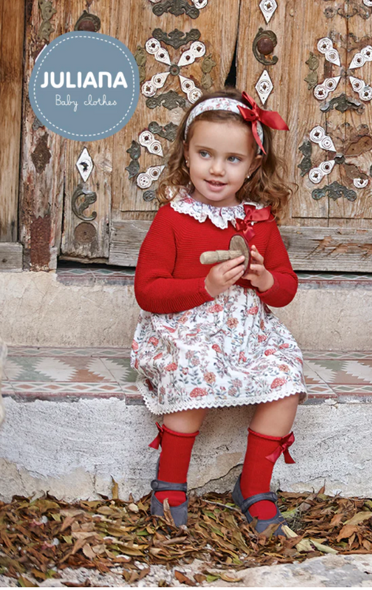 Juliana Red Knit Mushroom Dress