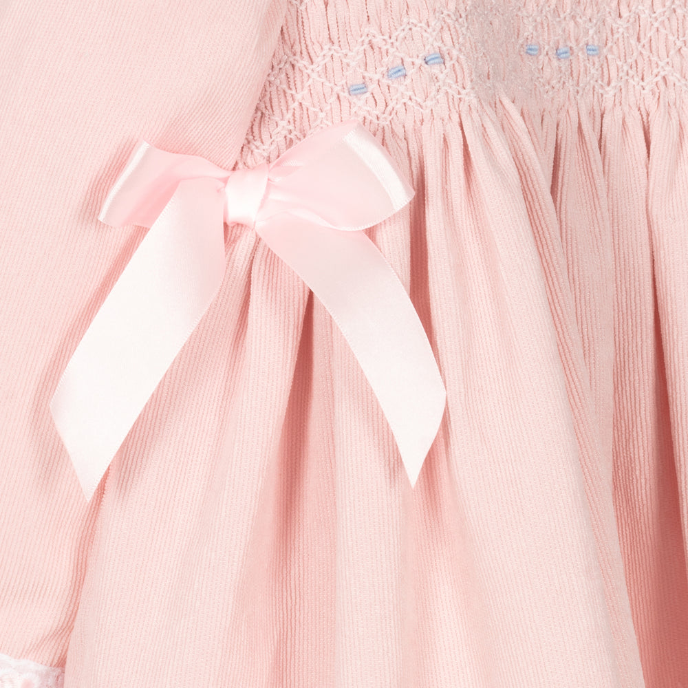 Beau Kid Corduroy Pink Smock Dress