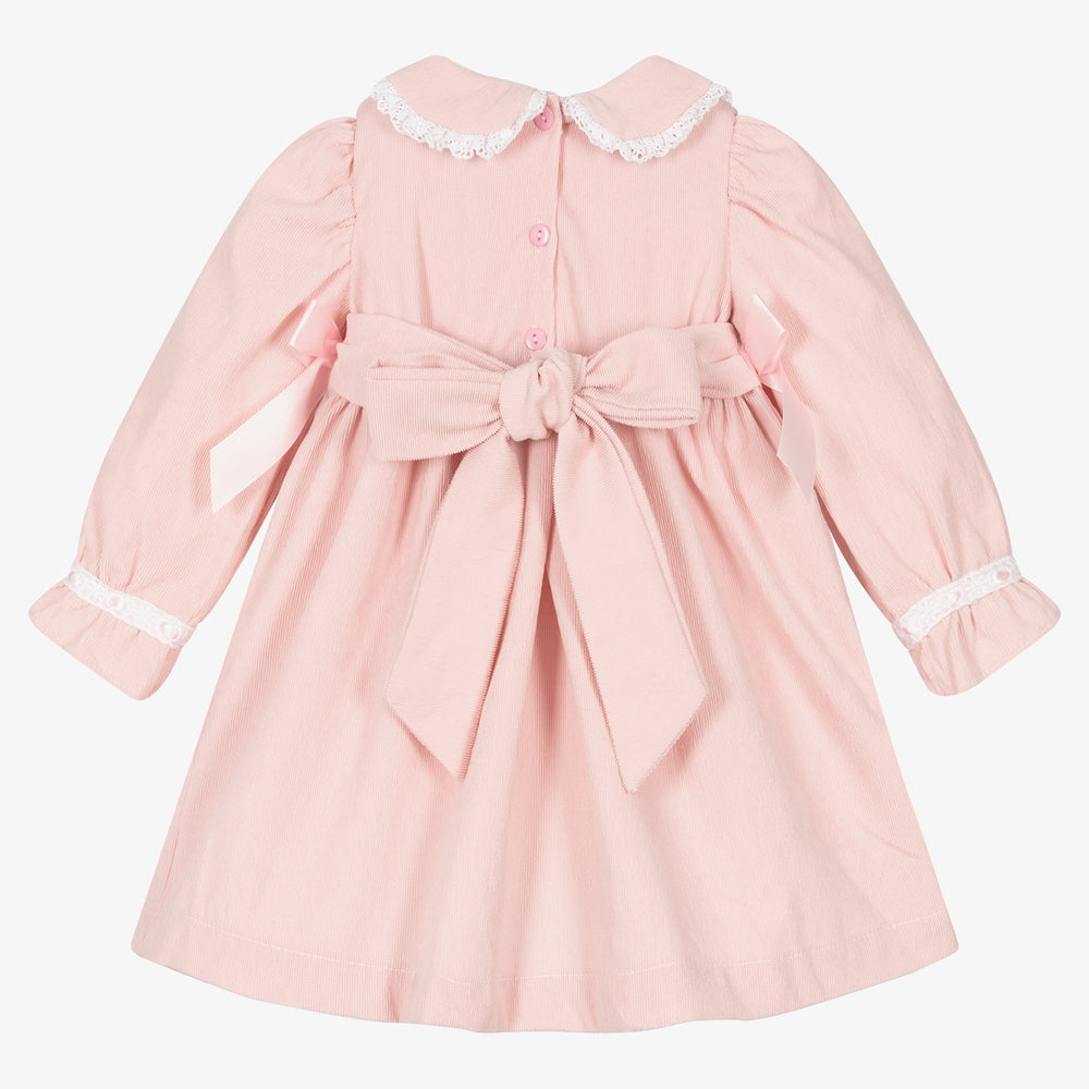 Beau Kid Corduroy Pink Smock Dress