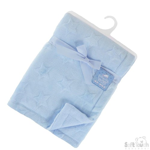 Star Embossed Blankets - Pink or Blue
