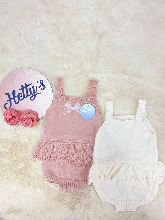 Juliana Knitted Bow Romper