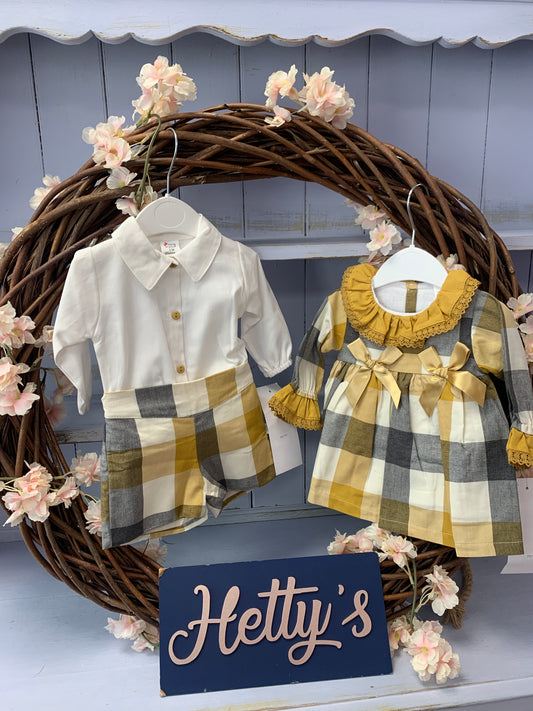 Check Mustard Matching Outfits