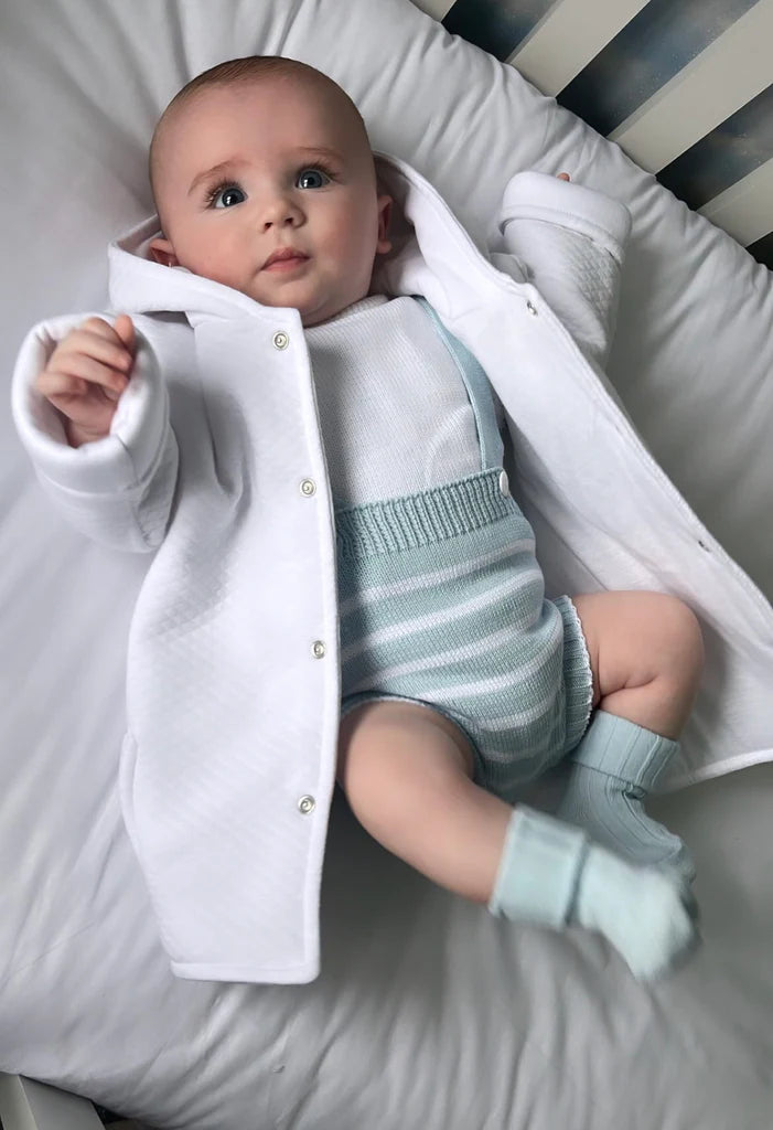 PEX Boys White Quilted Coat