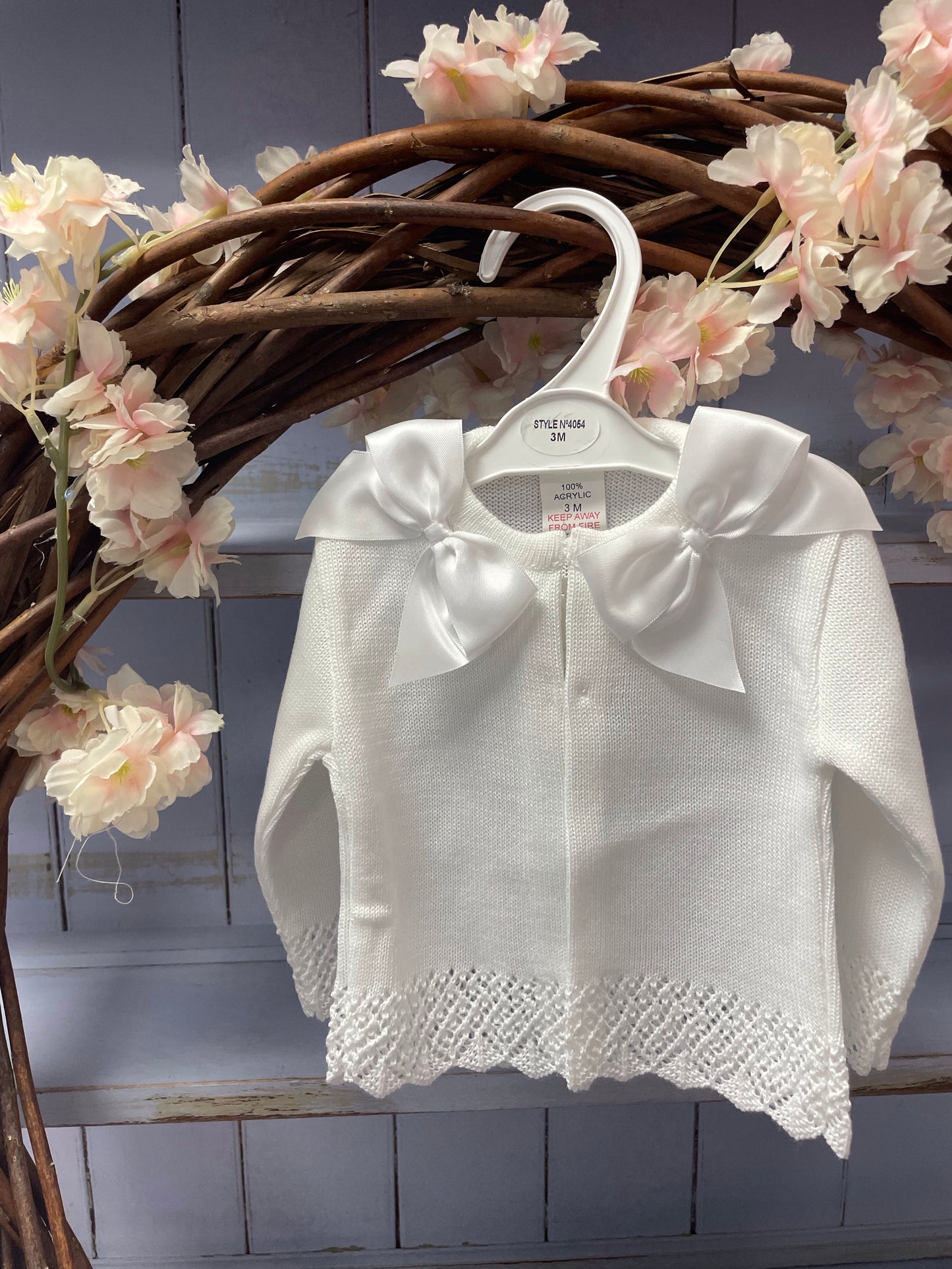 Various Colours - 'Grace' Double Bow Knitted Cardigan
