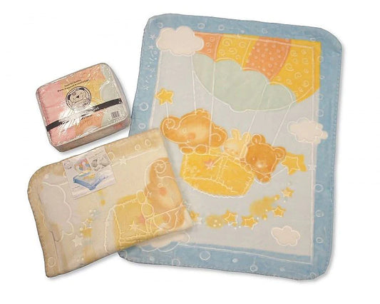 Hot Air Balloon Embossed Mink Blanket