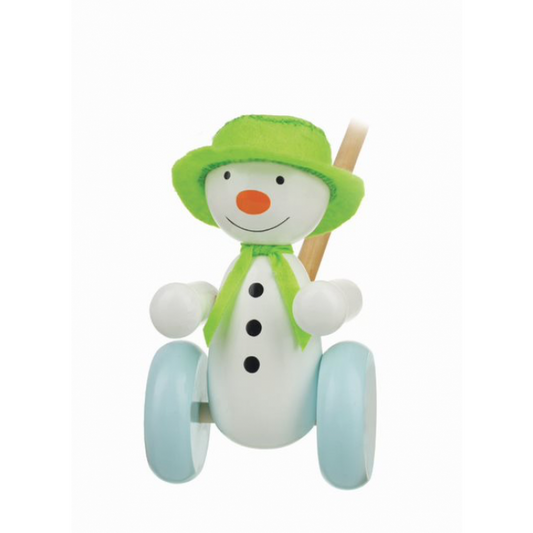 Wooden Snowman and the Dog Push Along - Hetty's Baby Boutique