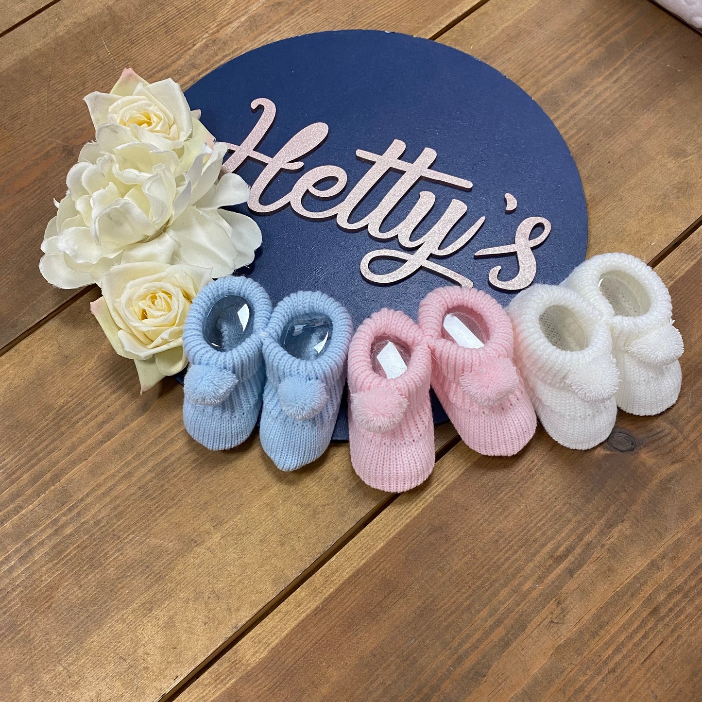 Pom Knitted Booties
