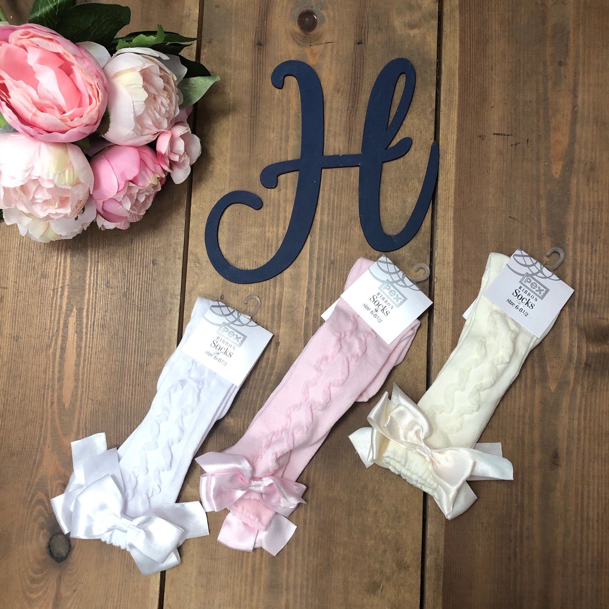 Pex Boutique Ribbon Bow Socks - Hetty's Baby Boutique