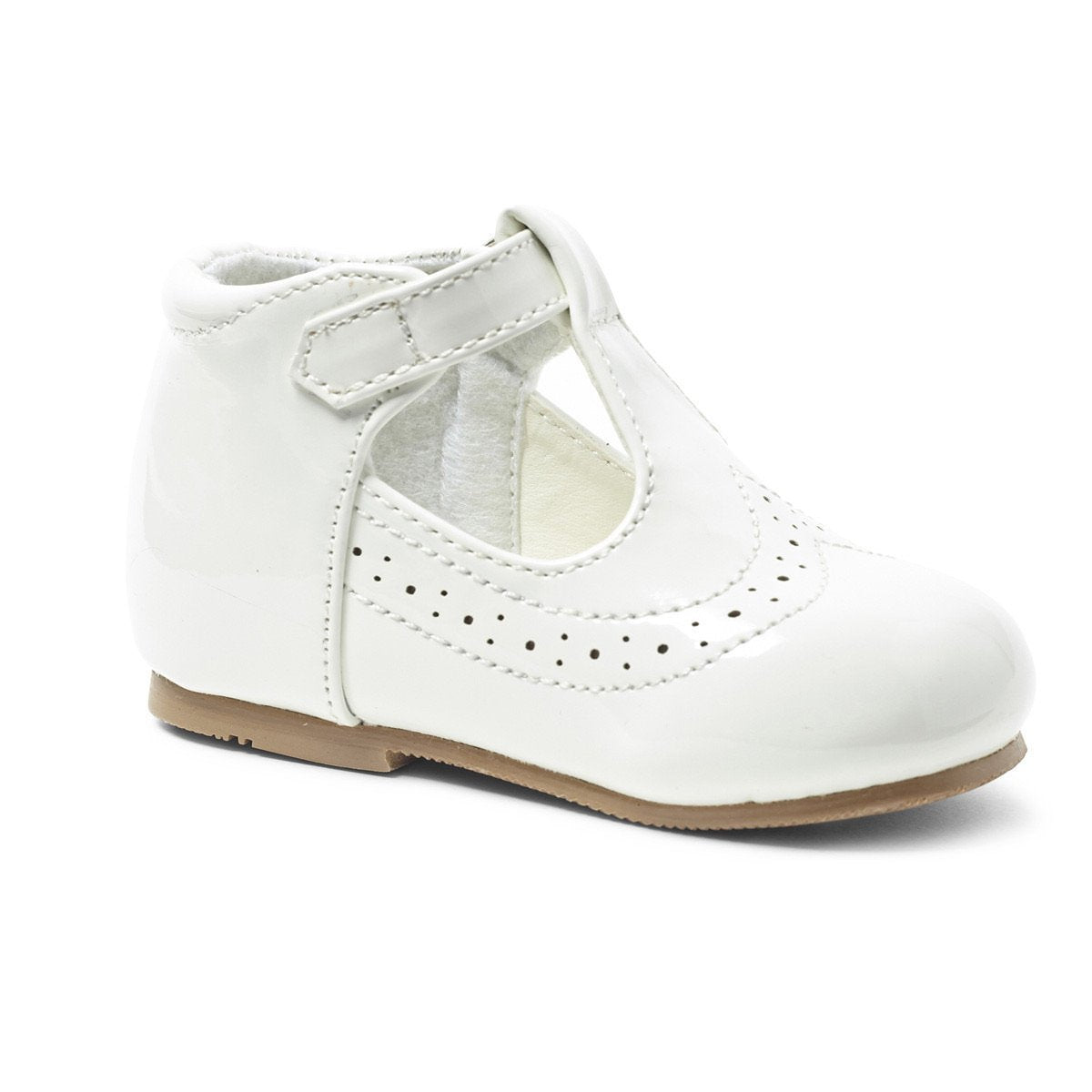 Billy White t-bar hard sole shoes - Hetty's Baby Boutique
