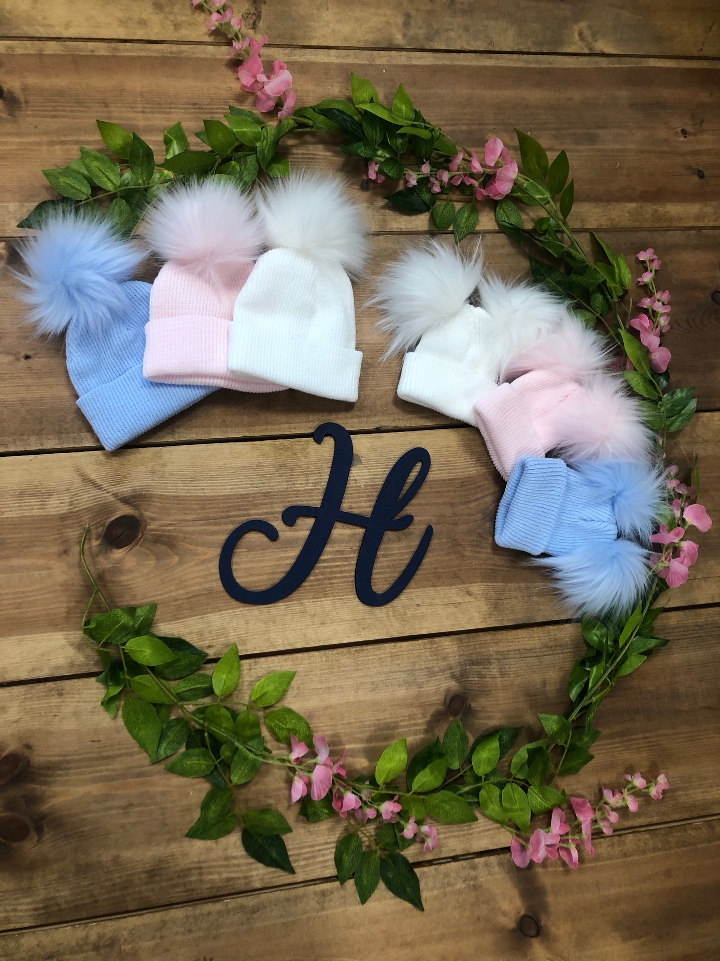 Ralphy Single Baby Pom Hats - various colours - Hetty's Baby Boutique