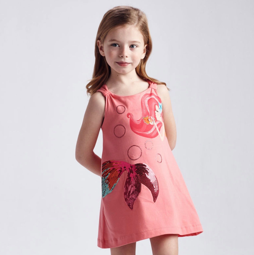 Mayoral Mermaid Graphic Sequin Dress