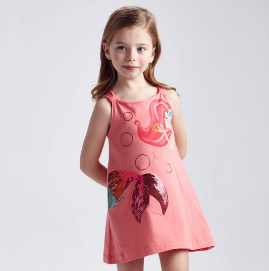 Mayoral Mermaid Graphic Sequin Dress