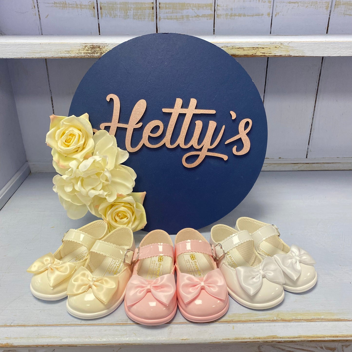 “Candy” Hard Sole Small Bow Shoes - Hetty's Baby Boutique