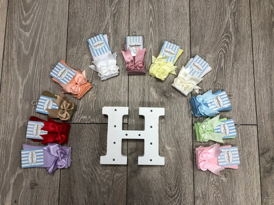 Tambino Knee High Bow Socks - Hetty's Baby Boutique