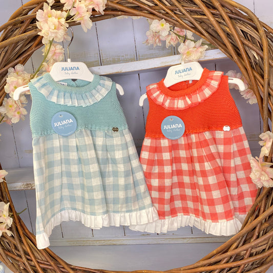 Juliana Knitted Gingham Dress