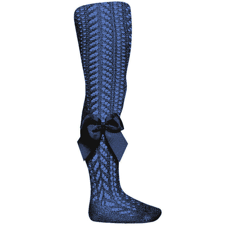 Crochet Style Tights with Bows - Hetty's Baby Boutique