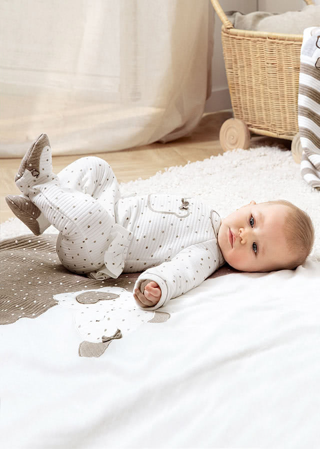 Mayoral Luxury Padded Teddy Frilly All In One