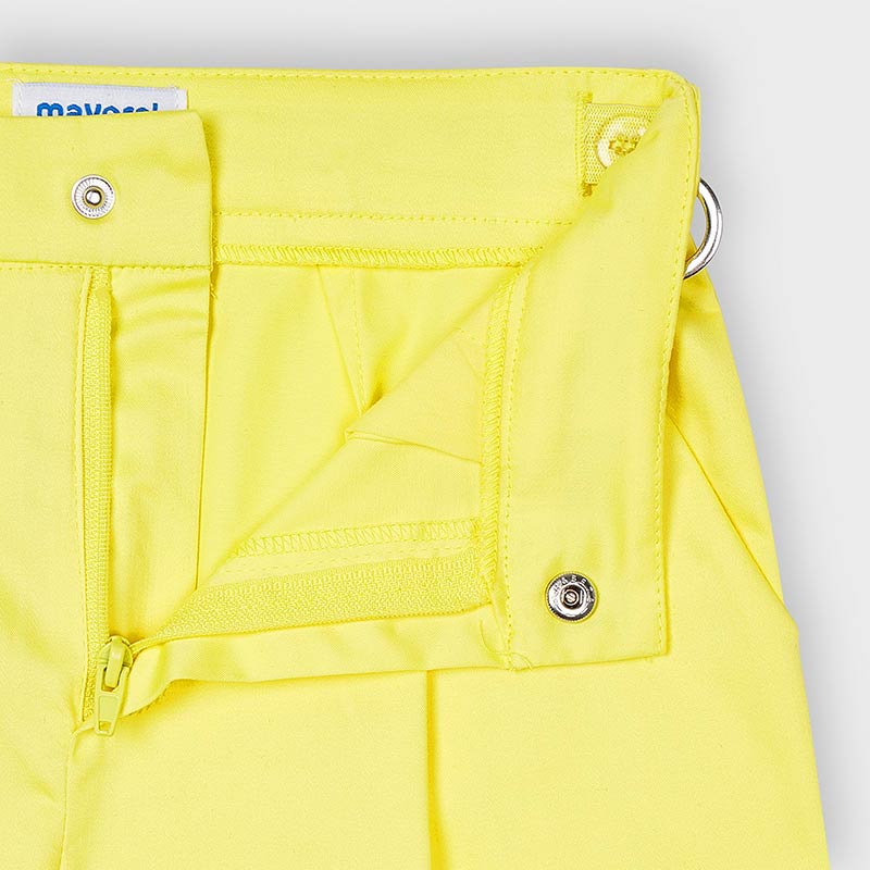 Mayoral Yellow Satin Pocket Shorts
