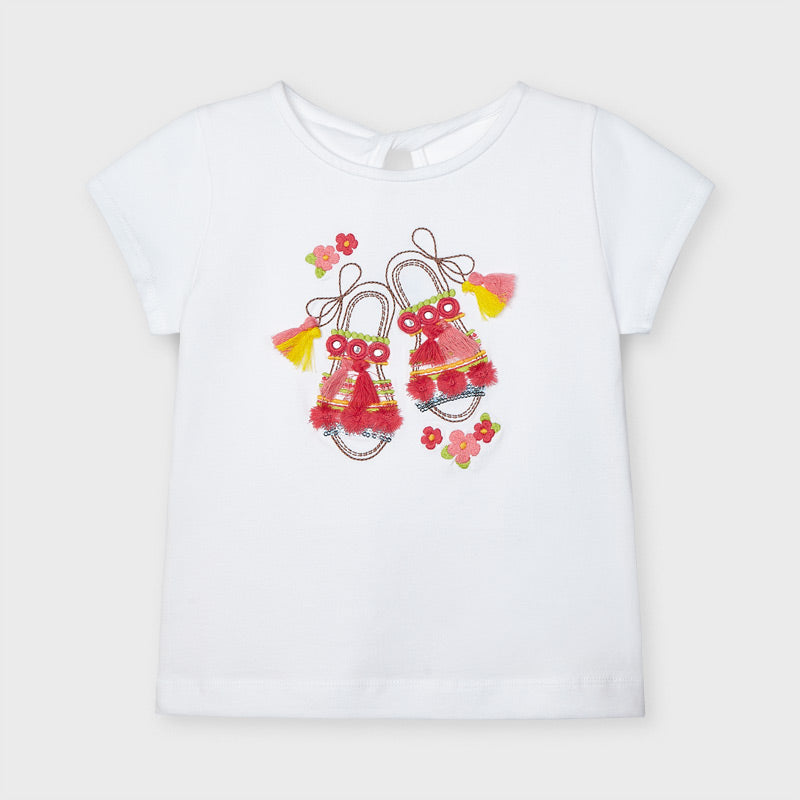 Mayoral Sandals Fringe T-Shirt