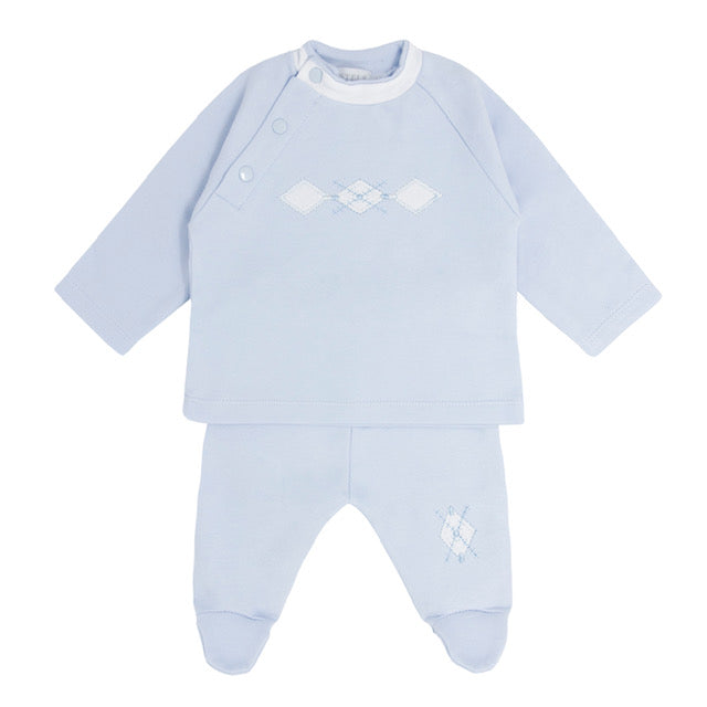 Pastels & Co Ash Diamond Pattern Boutique Two Piece Set